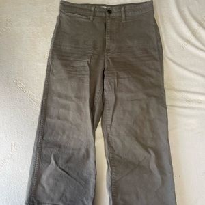 Crop wide leg high waisted pant